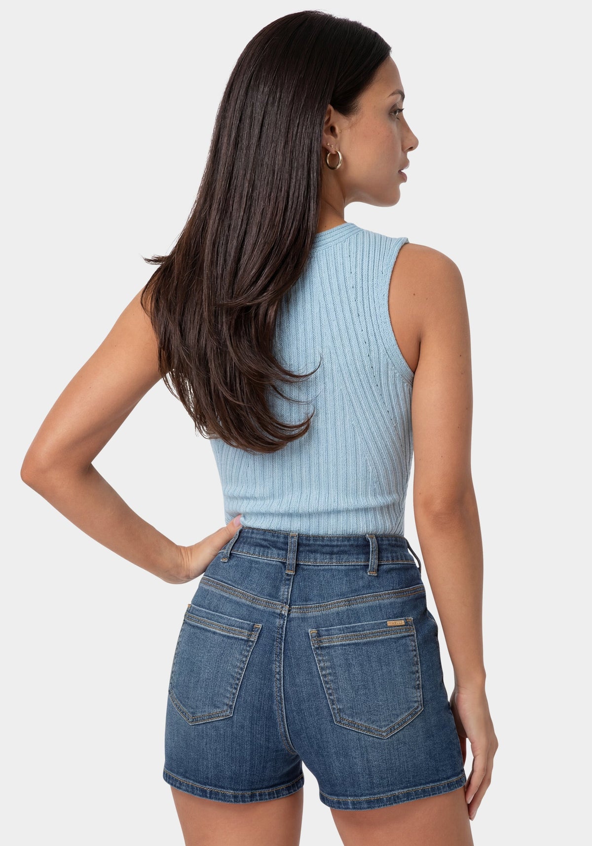 Bebe Twisted Strap Knit Top