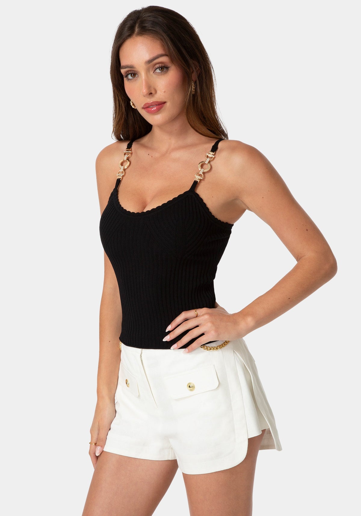 Bebe Stretch Summer Knit Top