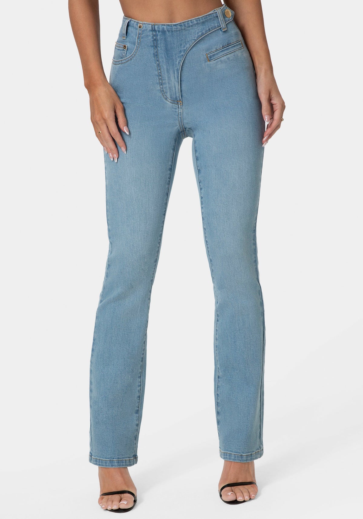 Bebe Straight-Leg Jeans