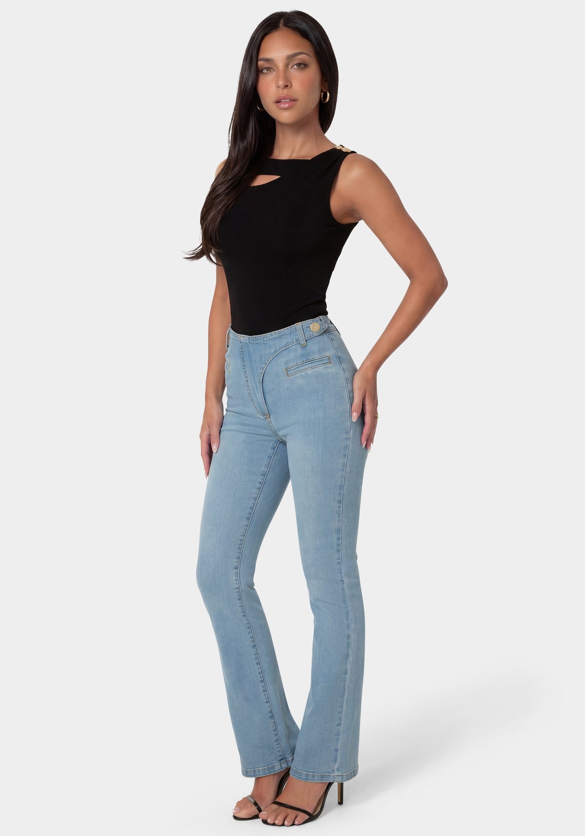 Bebe Straight-Leg Jeans