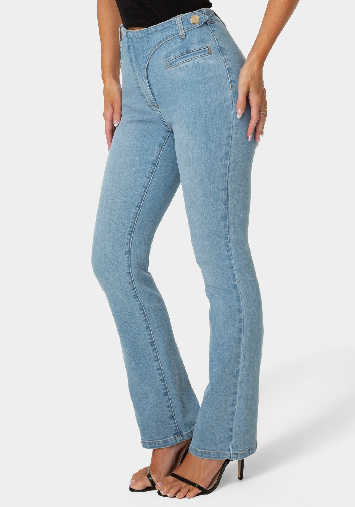 Bebe Straight-Leg Jeans
