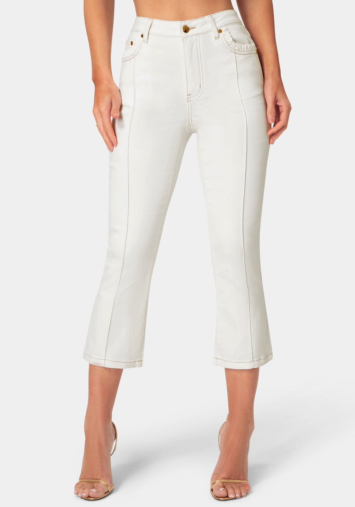 Bebe Cropped Bootcut Jeans
