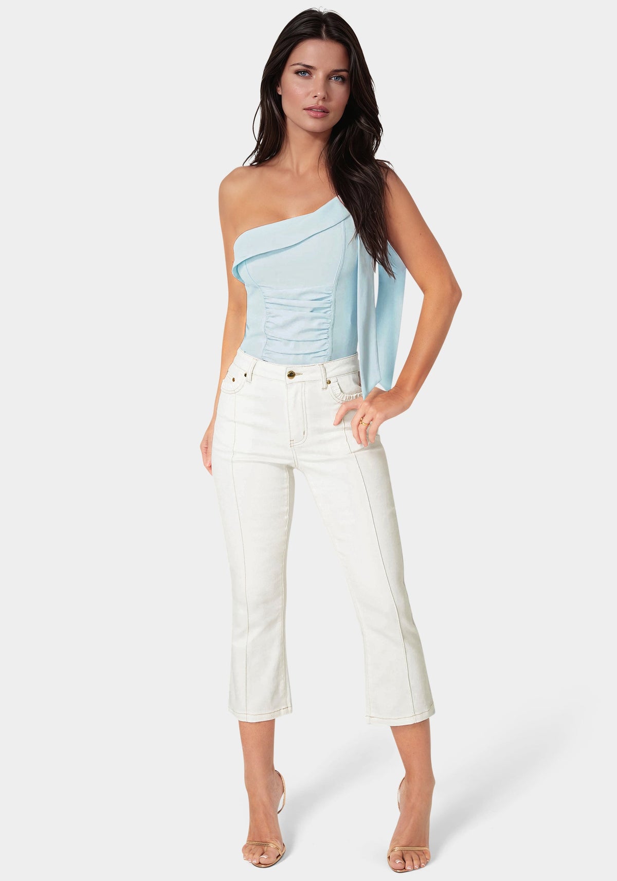 Bebe Cropped Bootcut Jeans