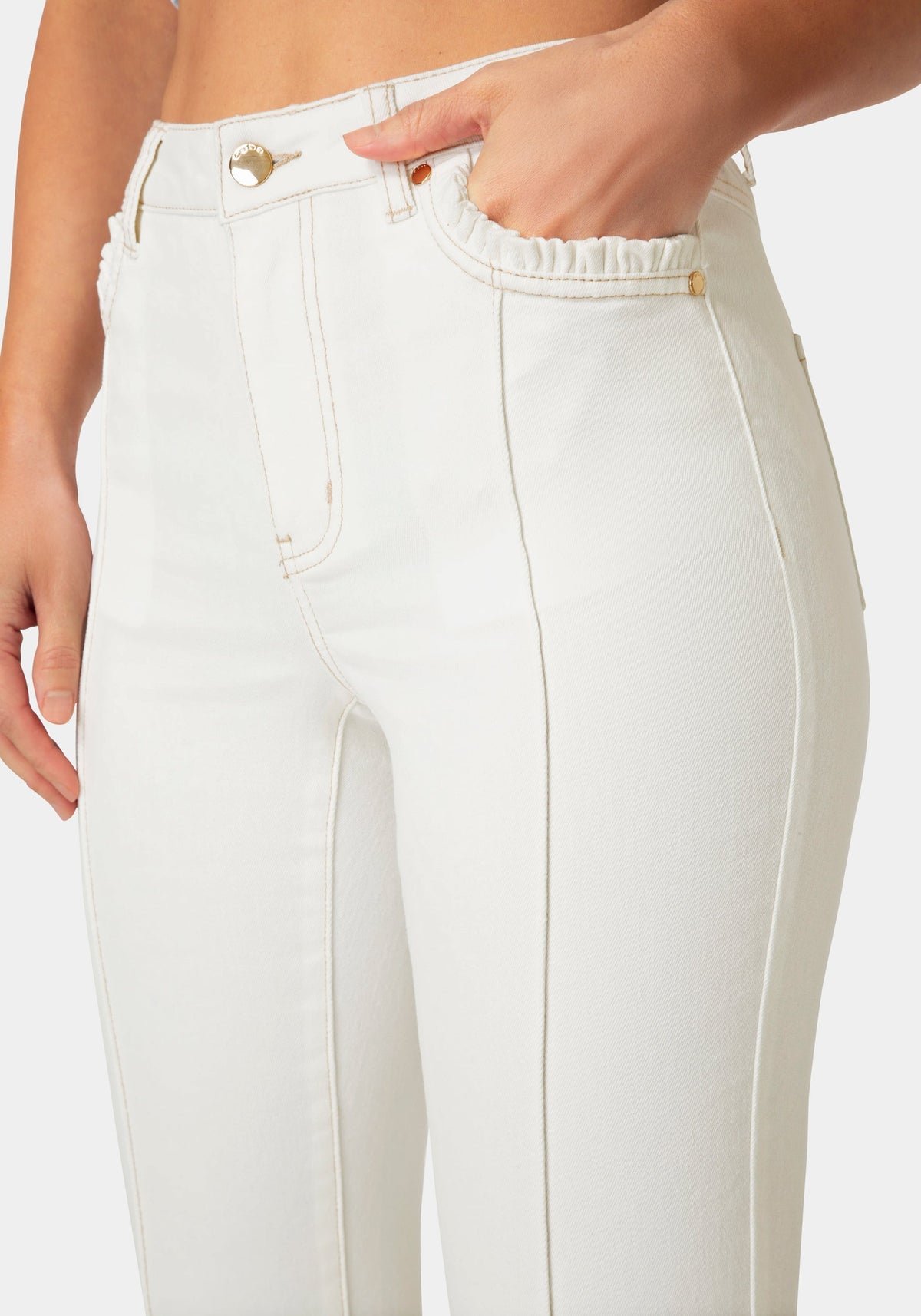 Bebe Cropped Bootcut Jeans