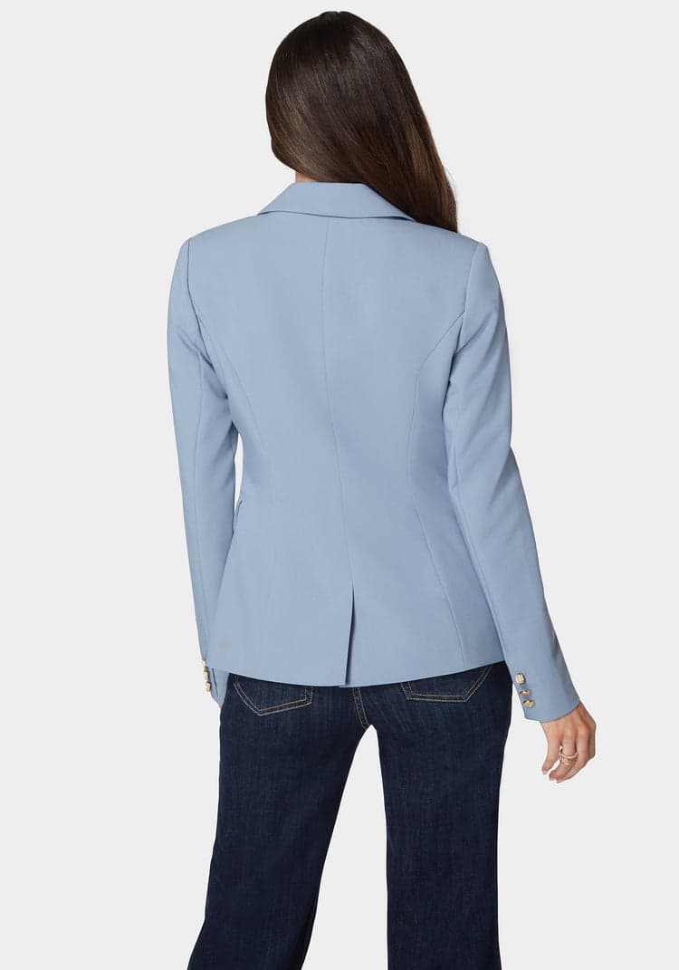 Bebe Double Breast Tailored Woven Twill Blazer