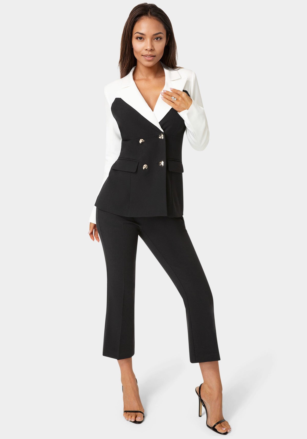 Bebe Tailored Double-Breasted Blazer