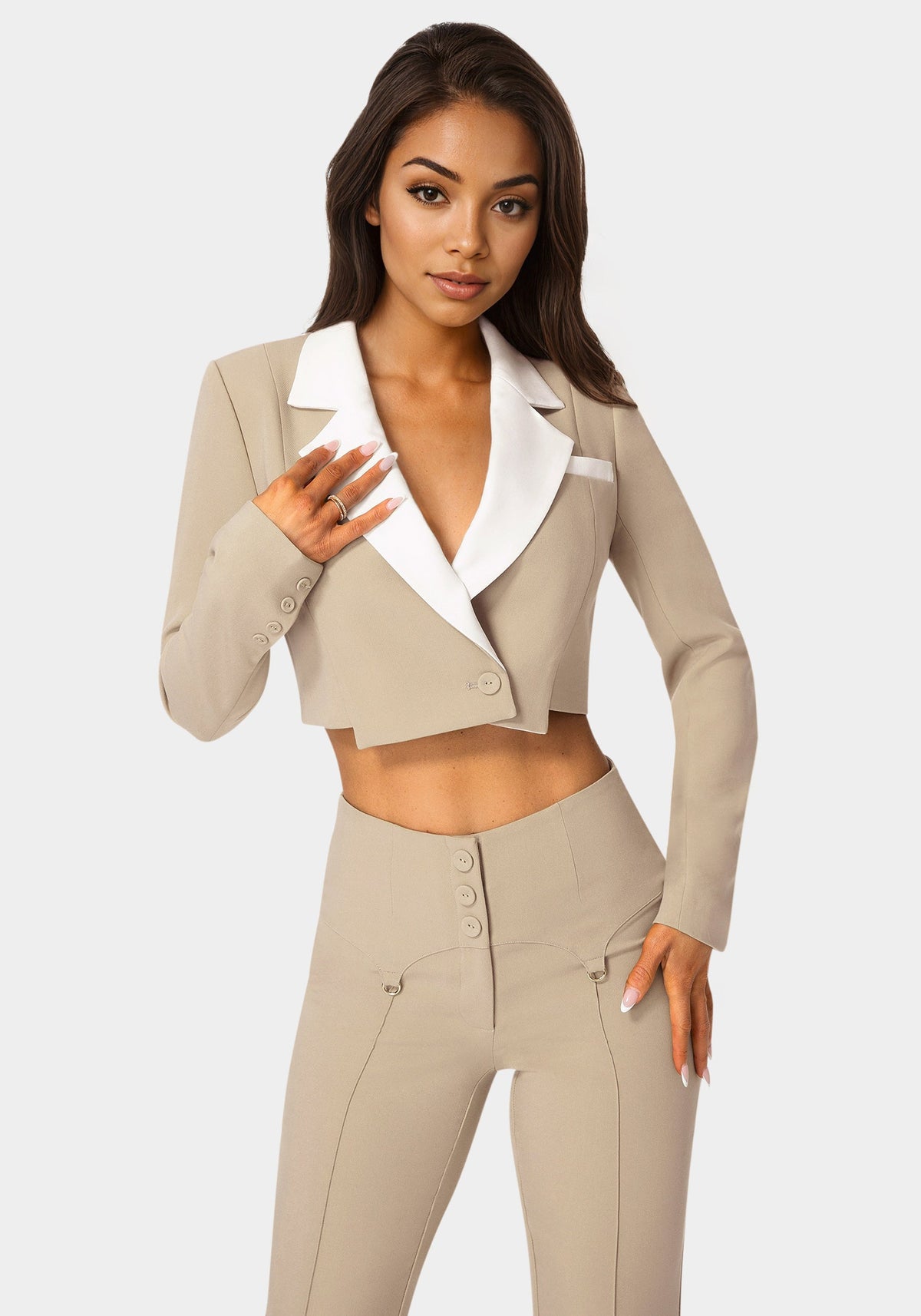 Bebe Tailored Two-Tone Blazer