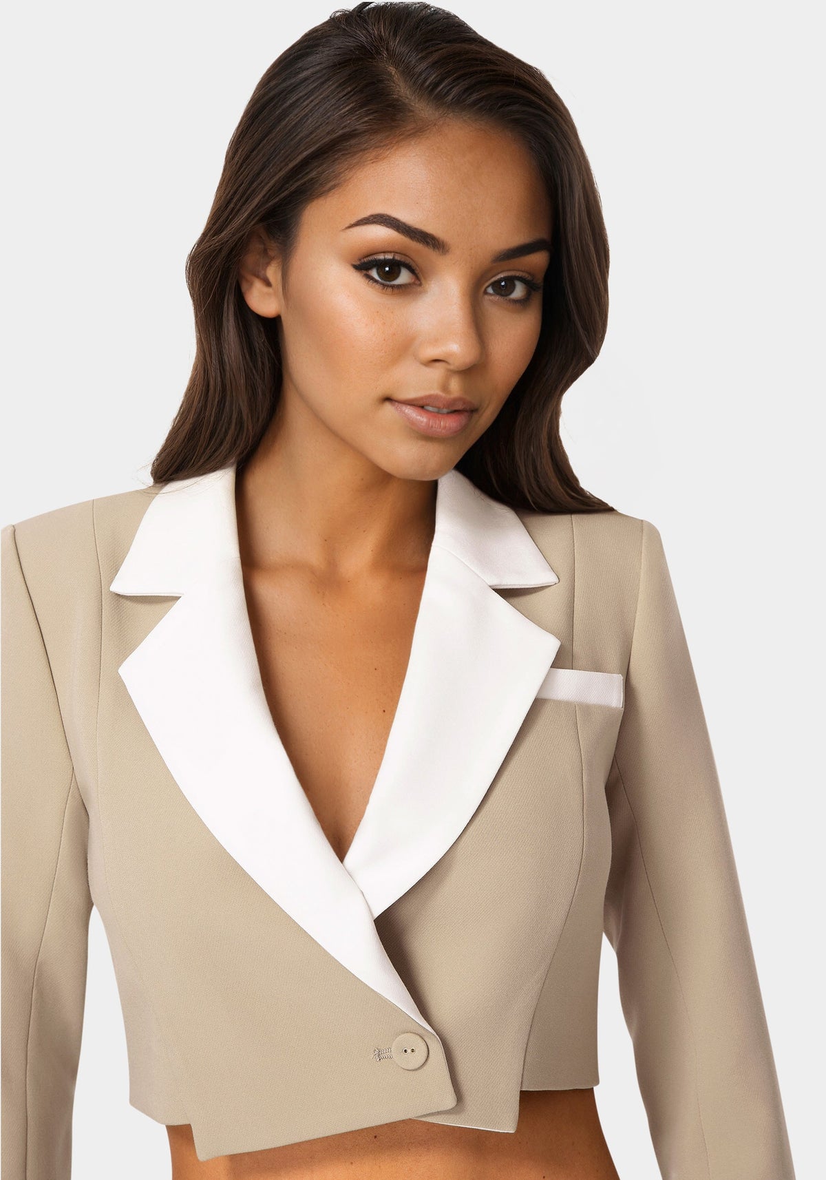 Bebe Tailored Two-Tone Blazer
