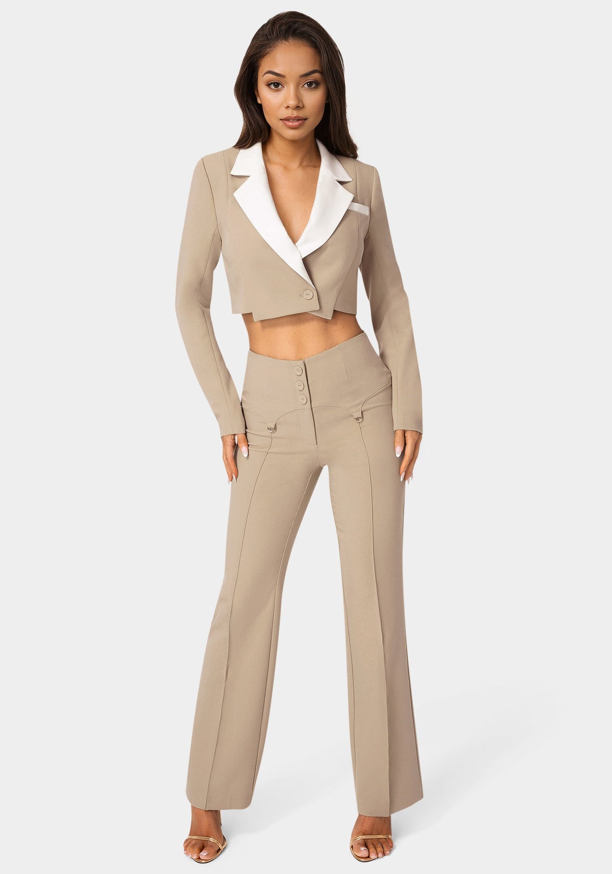 Bebe Tailored Two-Tone Blazer