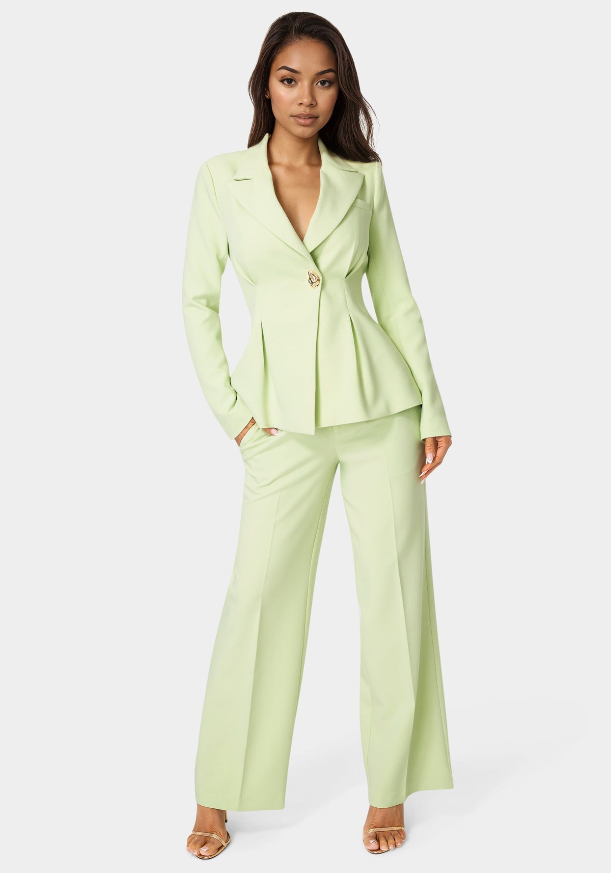 Bebe Tailored Pleat Details Blazer