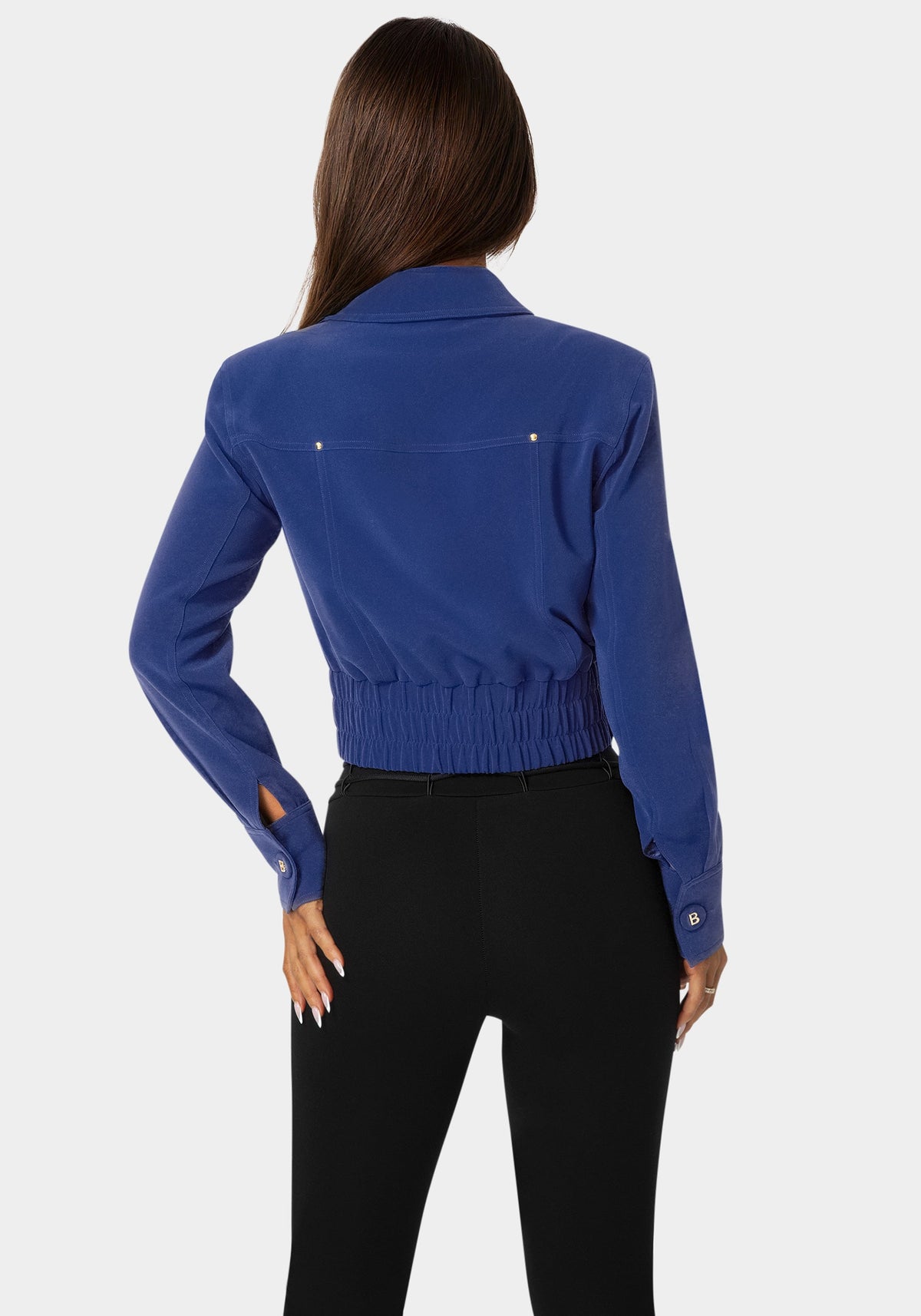 Bebe Chest Pocket Cropped Jacket