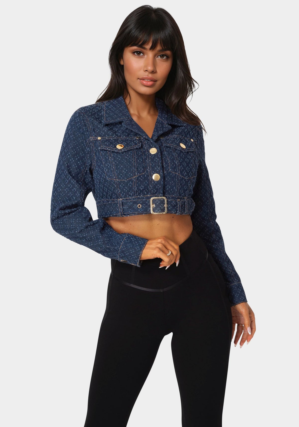 Bebe Textured Denim Jacket