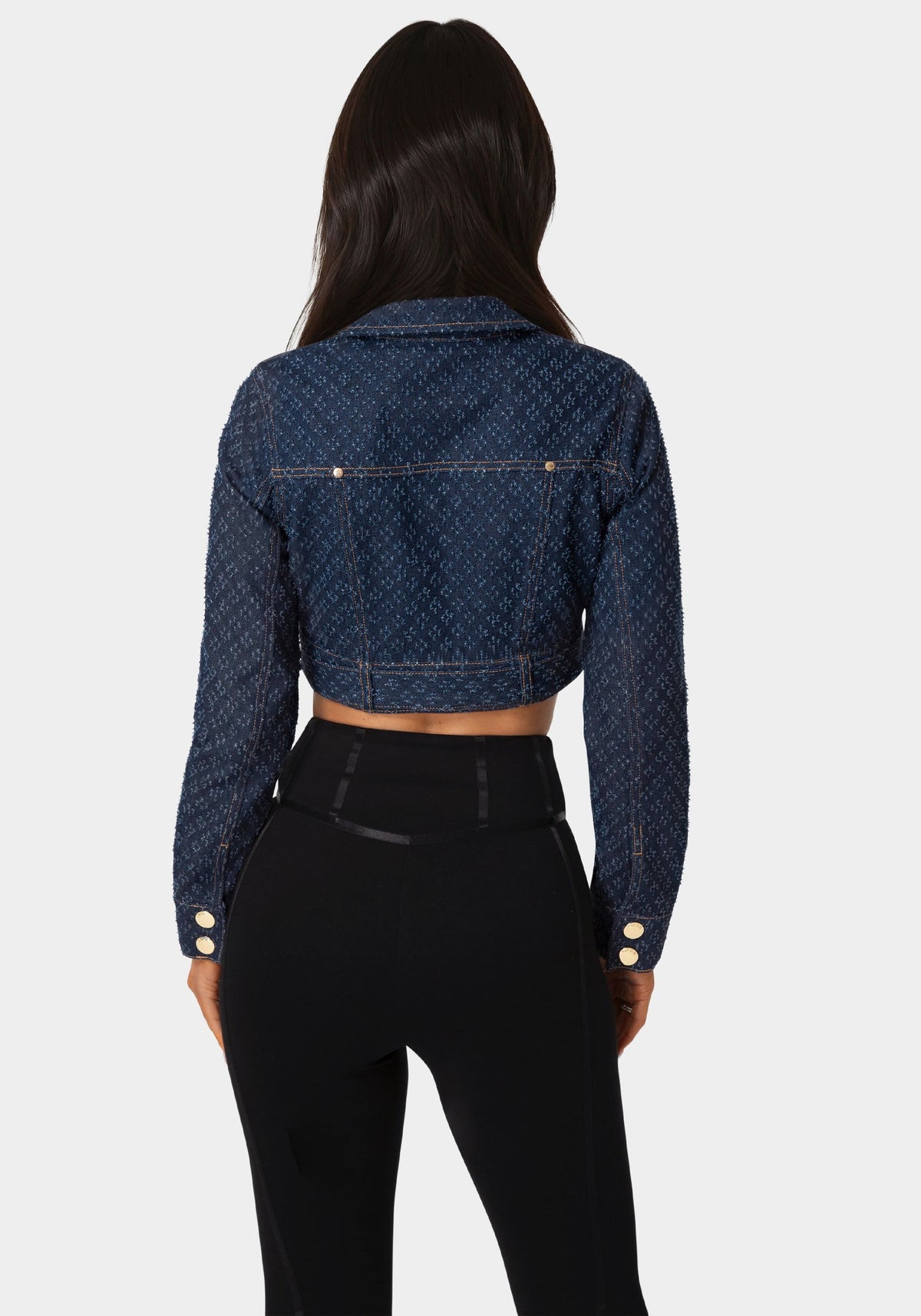 Bebe Textured Denim Jacket