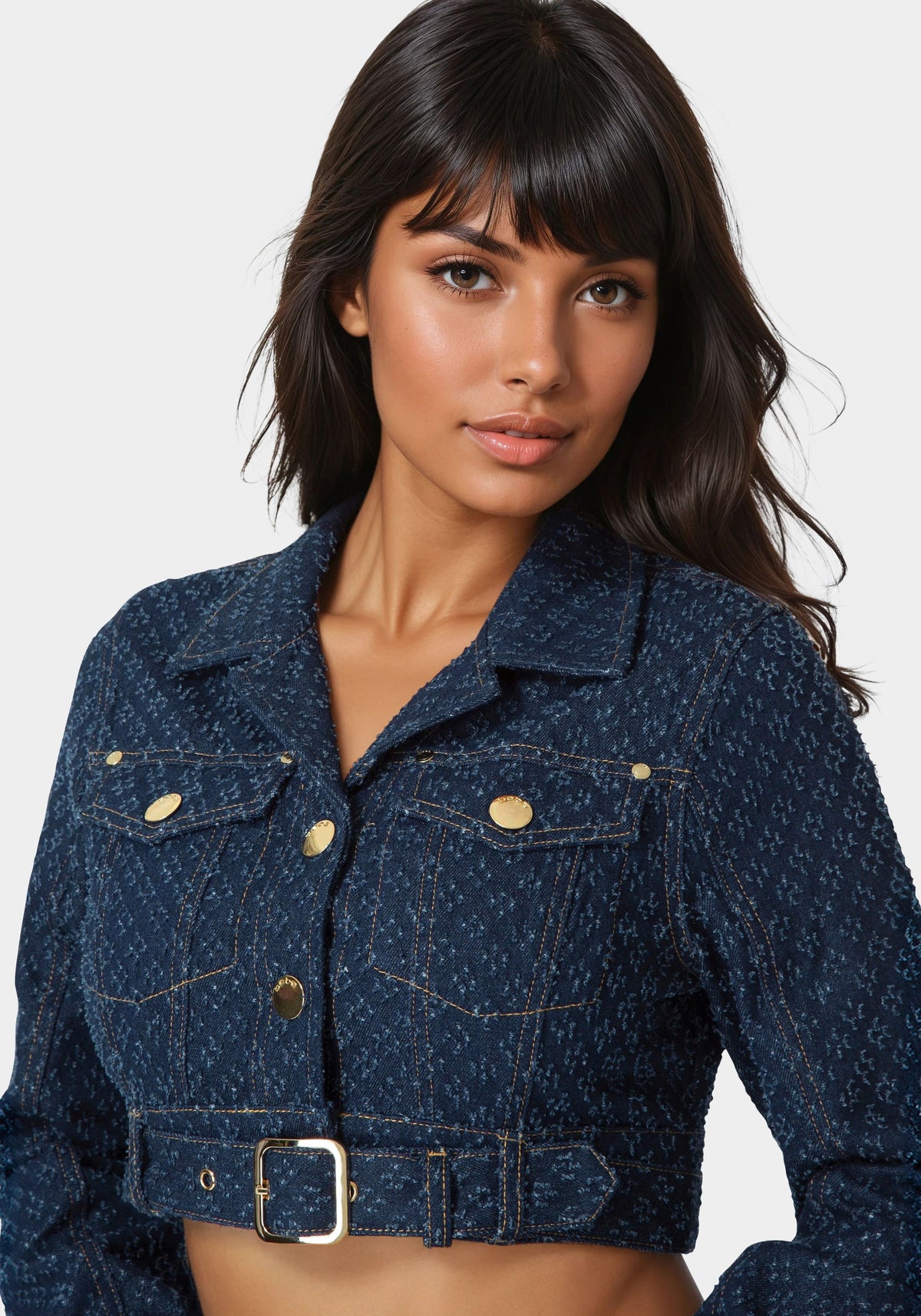 Bebe Textured Denim Jacket