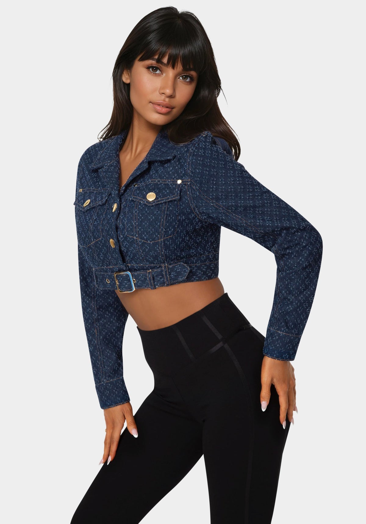 Bebe Textured Denim Jacket