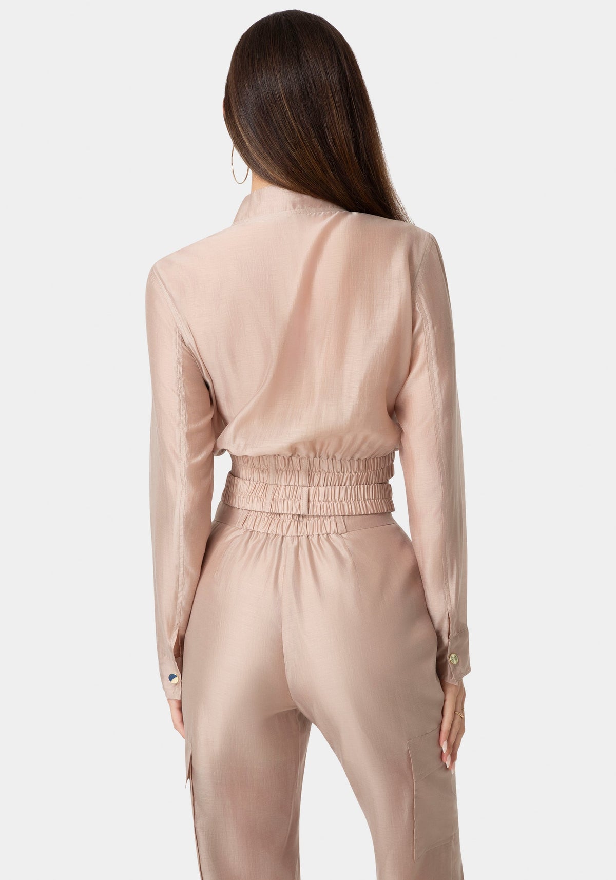 Bebe Light Sheer Voile Bomber