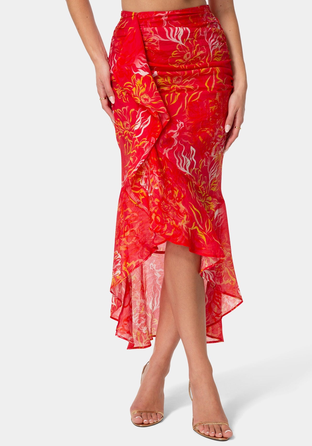 Bebe Flowy Flared Skirt