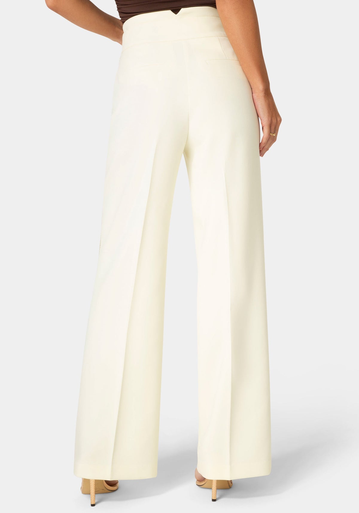 Bebe Tailored Straight Wide-Leg Trousers