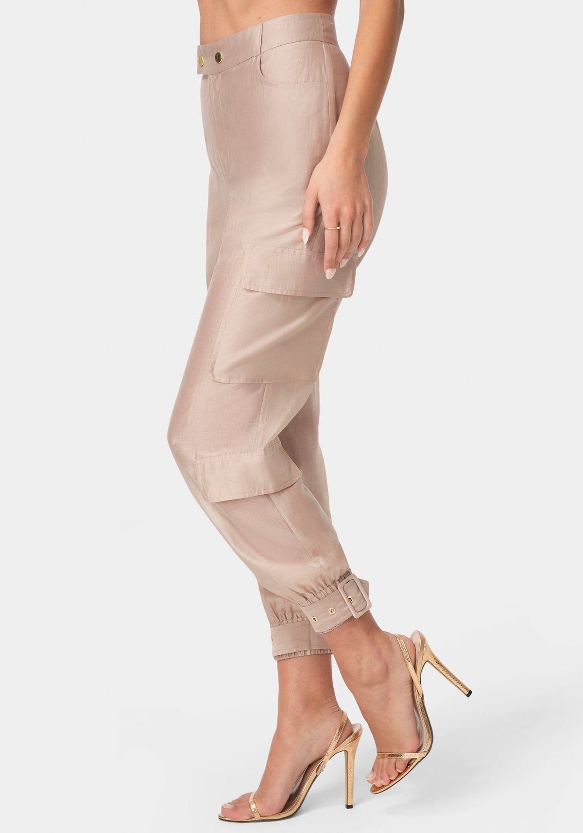 Bebe Light Sheer Voile Joggers