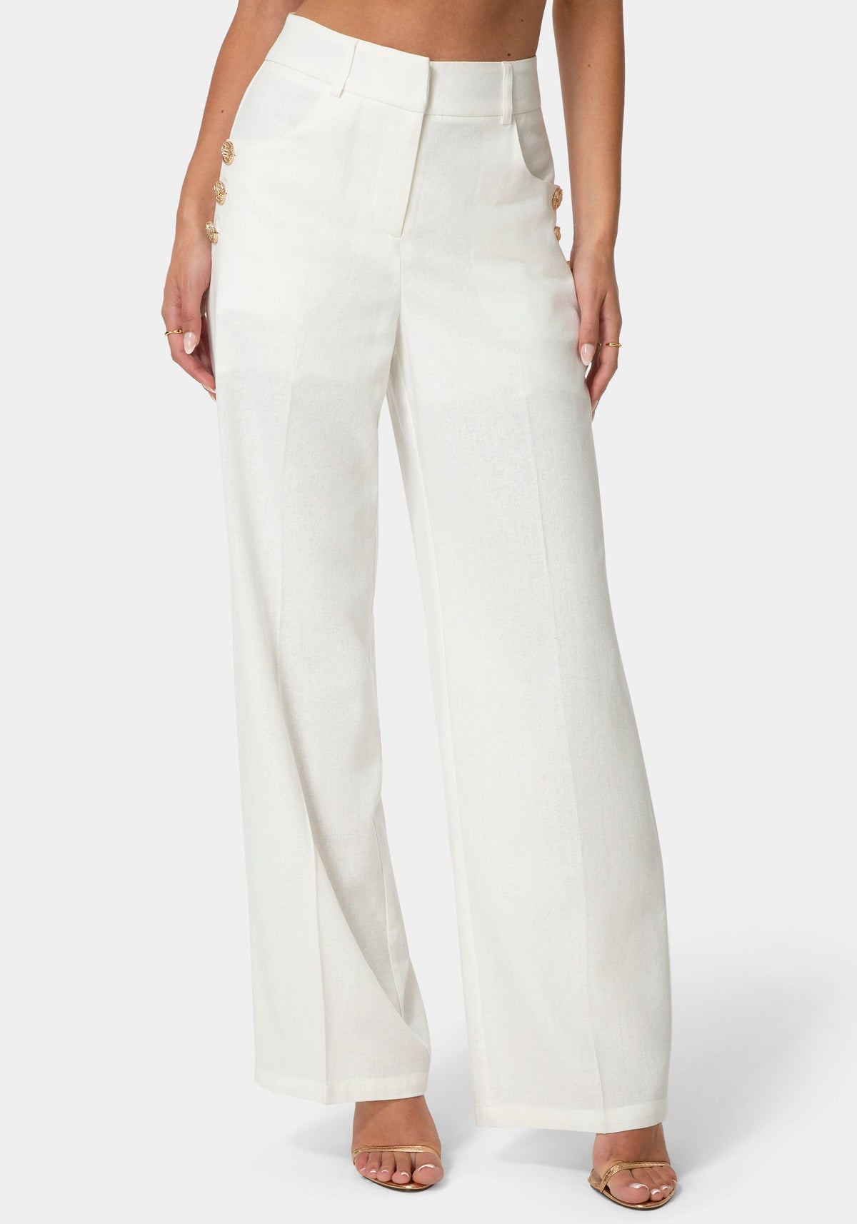 Bebe Linen Palazzo Trousers