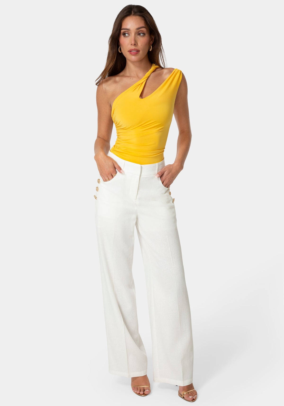 Bebe Linen Palazzo Trousers