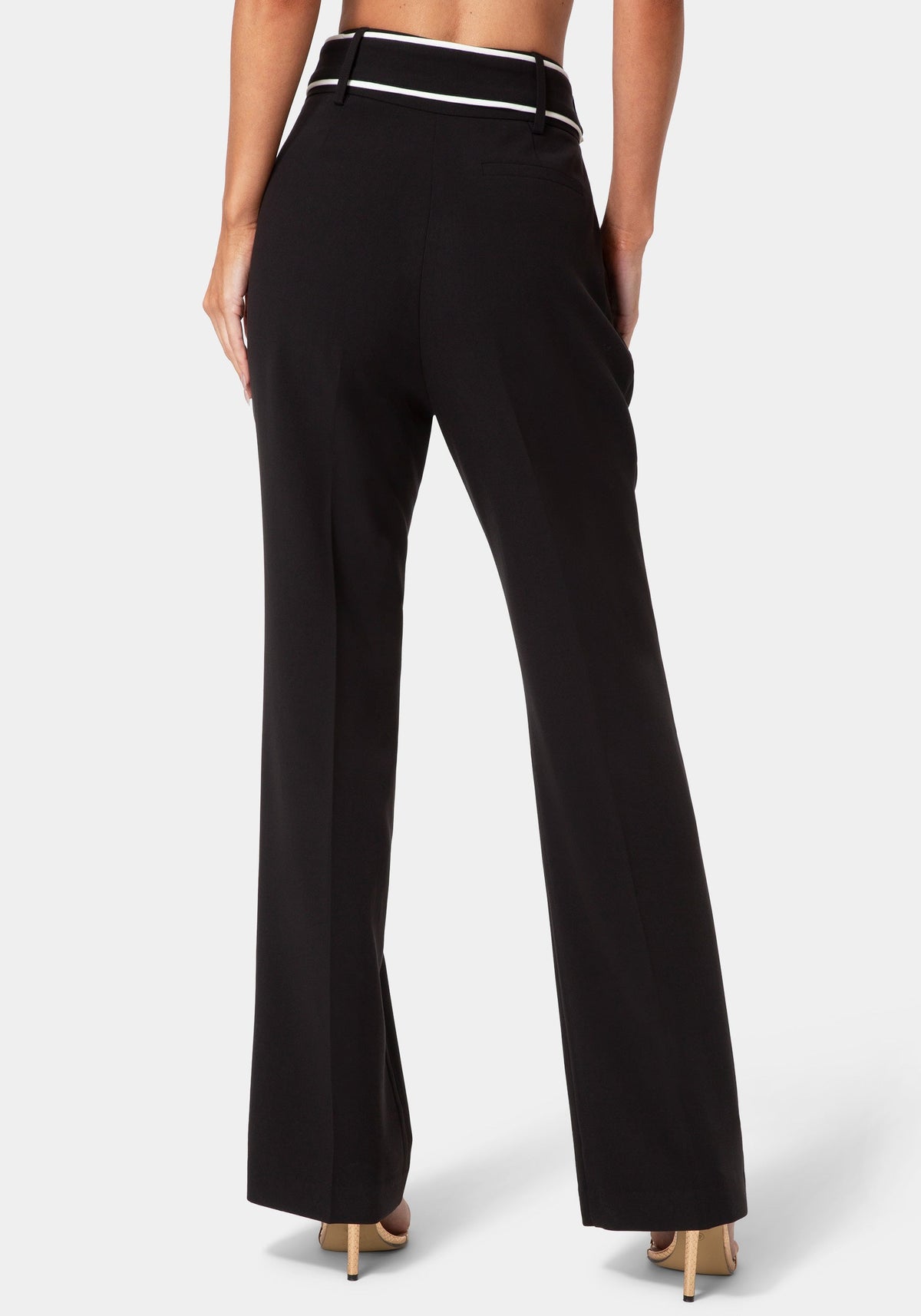 Tailored High Waist Straight Leg Pants
