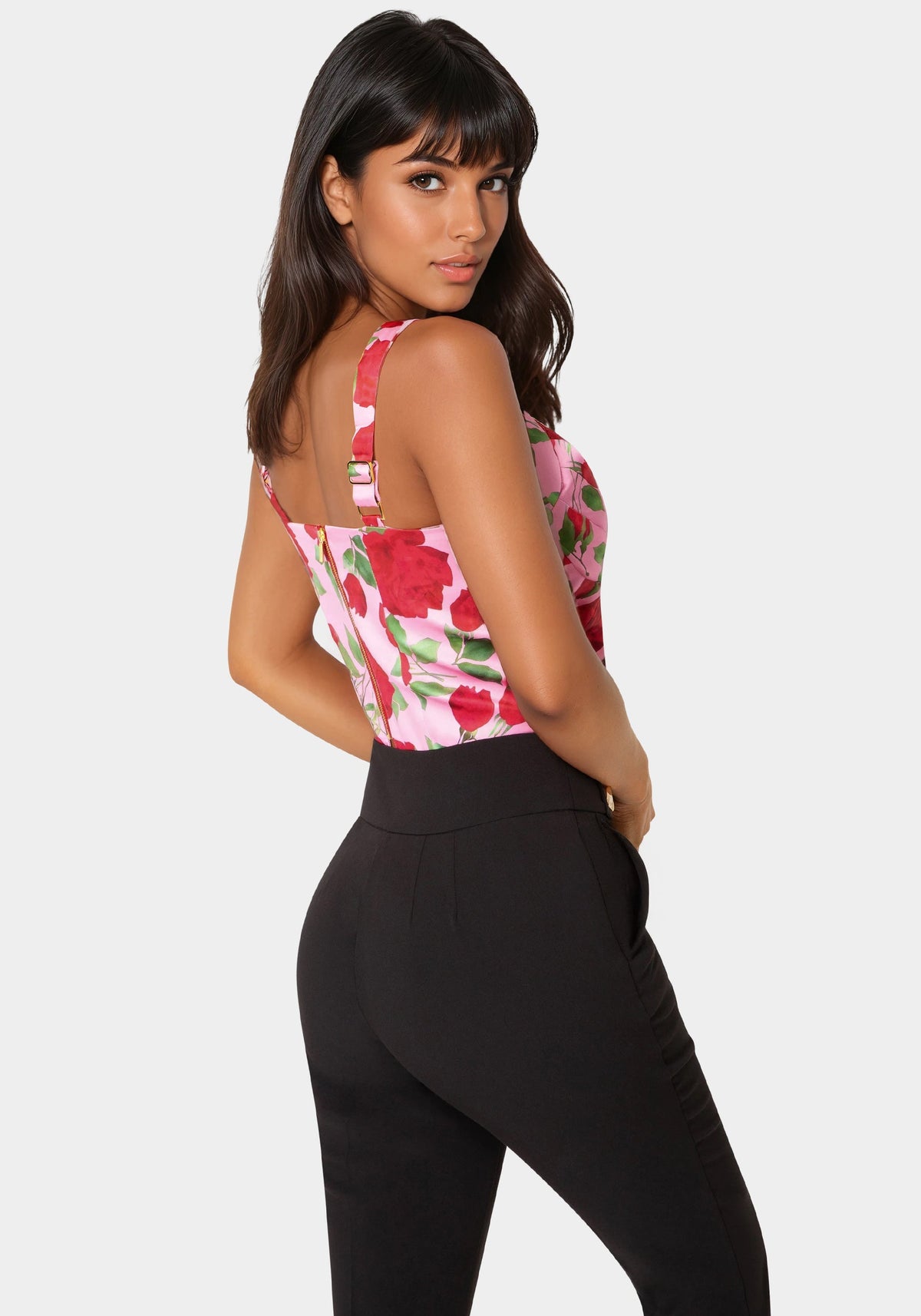 Bebe Front Drape Corset Top