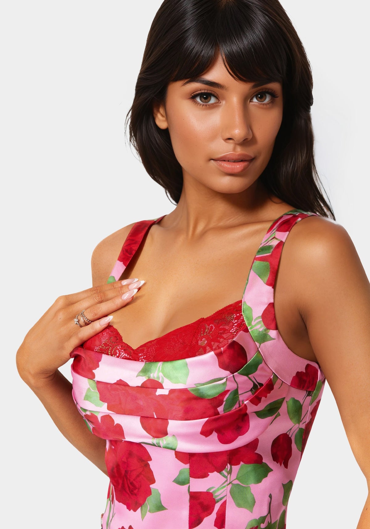 Bebe Front Drape Corset Top