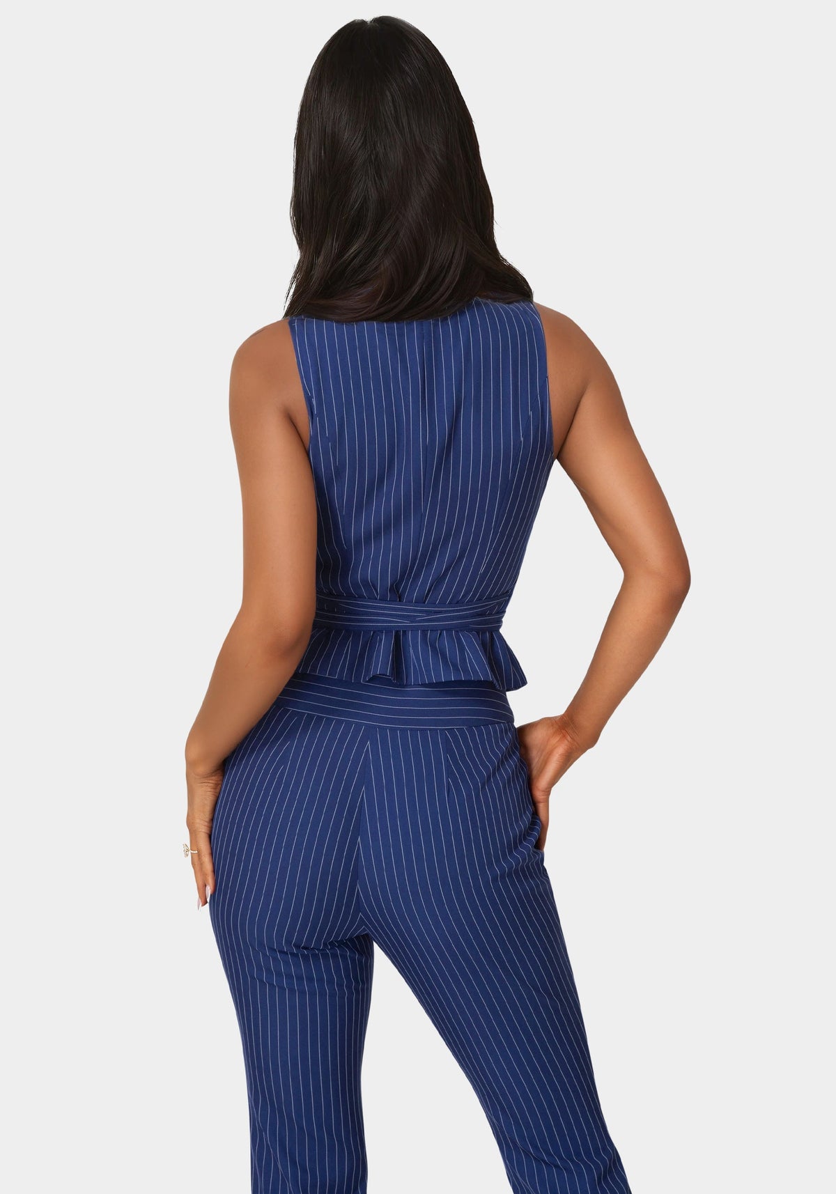 Bebe Tailored Stripe Vest