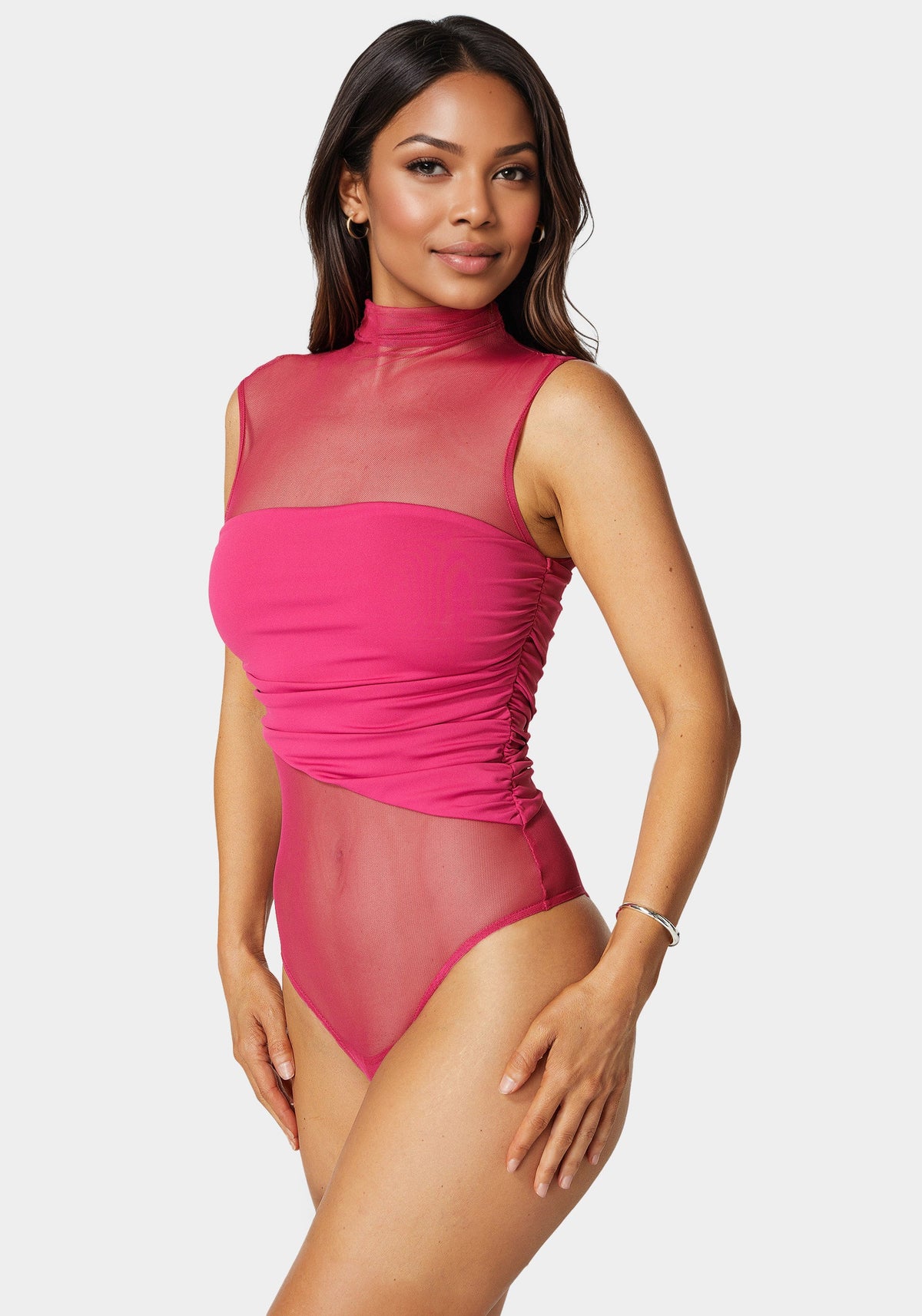 Bebe Draped Knit Bodysuit