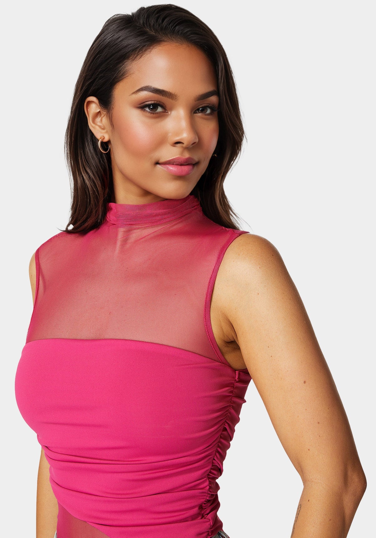 Bebe Draped Knit Bodysuit