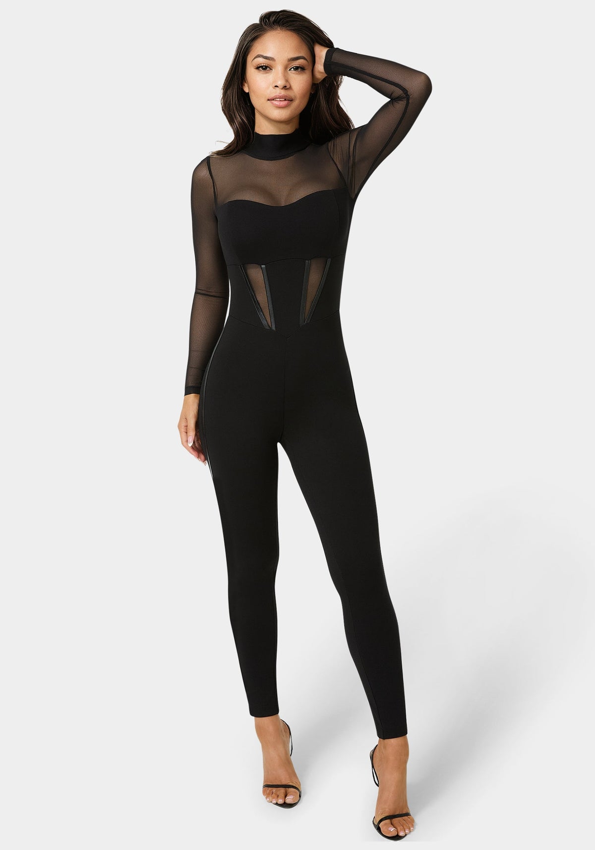 Bebe Corset Illusion Catsuit