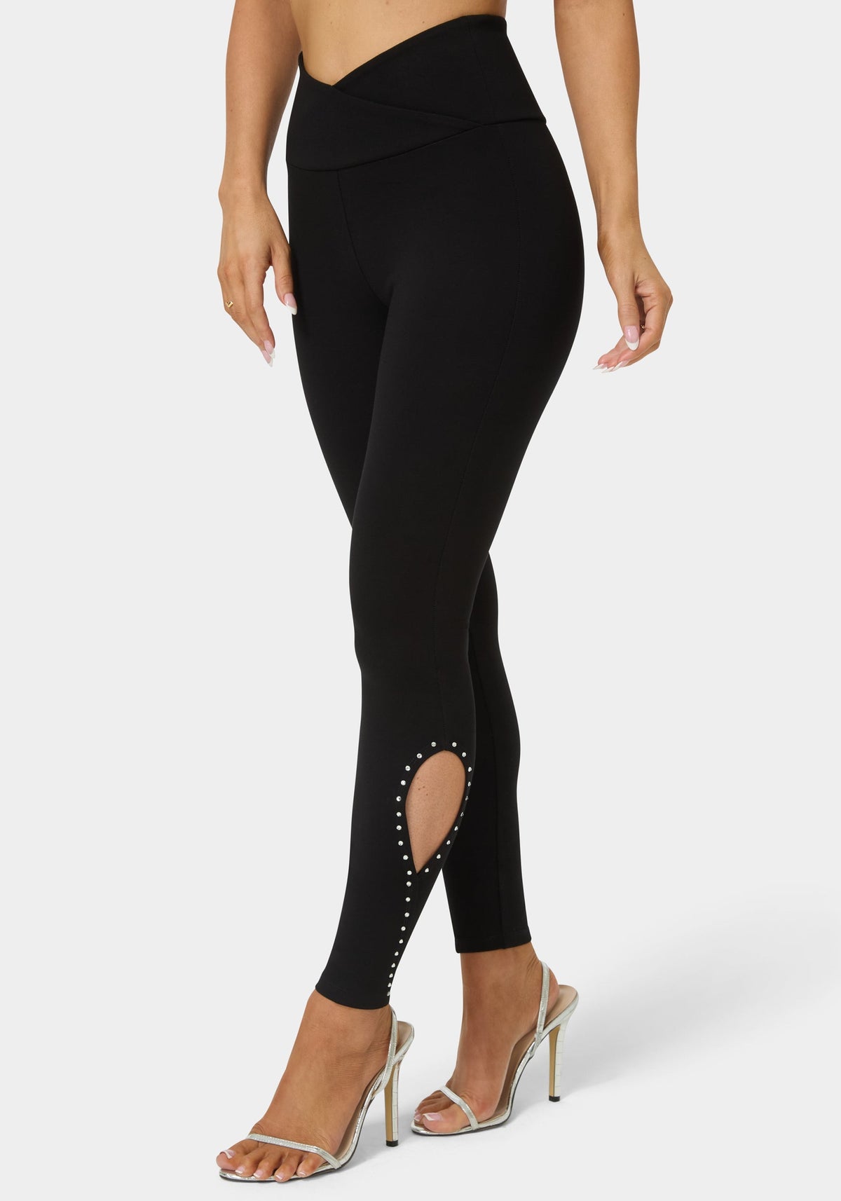 Bebe High Waist Rhinestone Legging