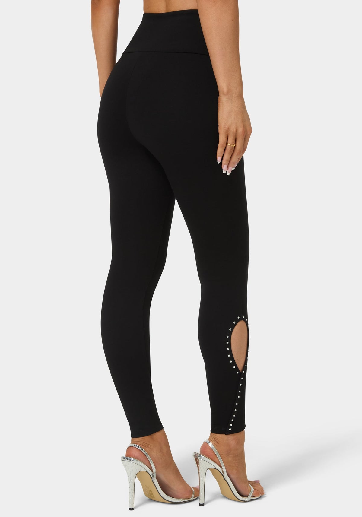 Bebe High Waist Rhinestone Legging