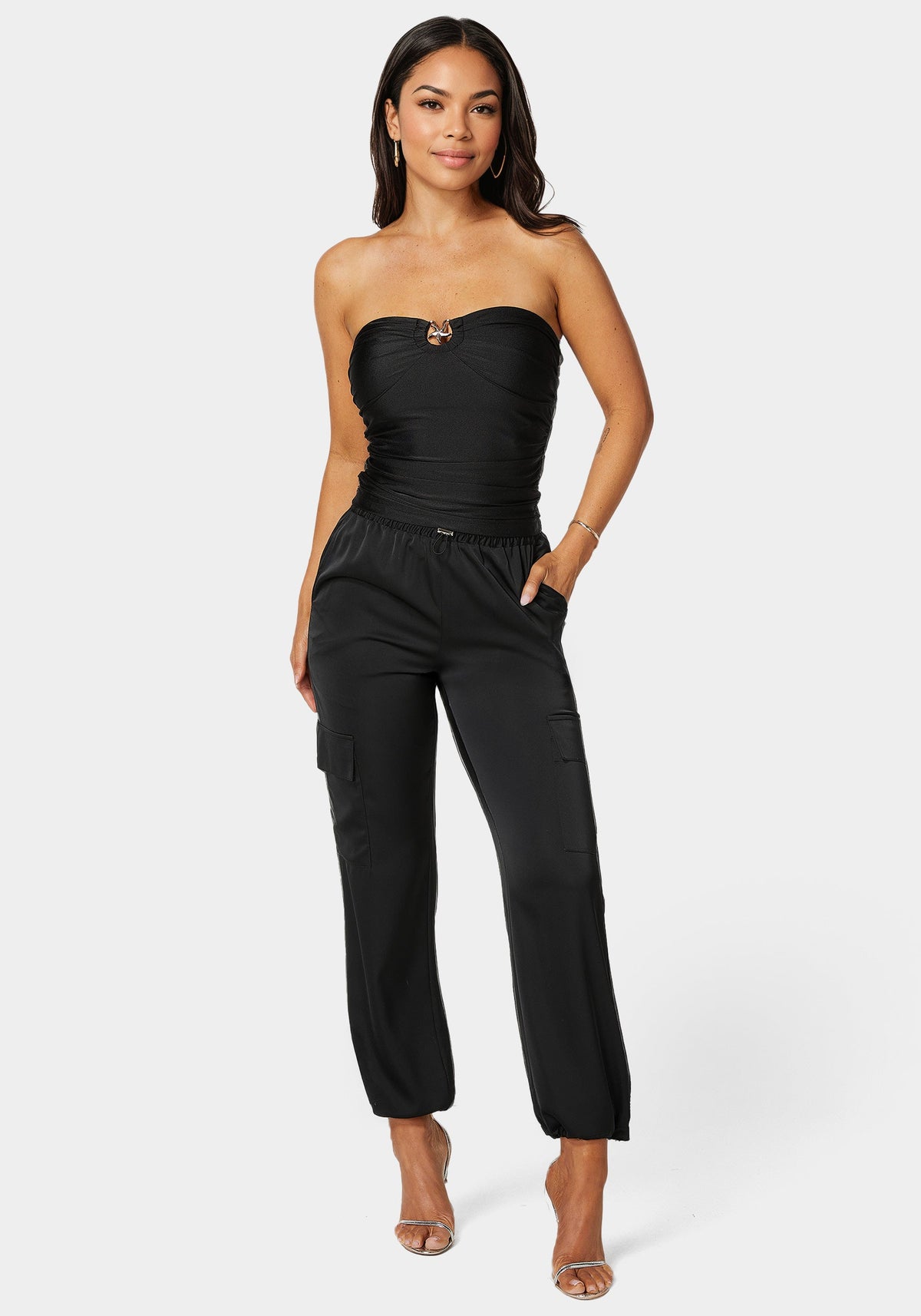 Bebe Ruched Tube Top