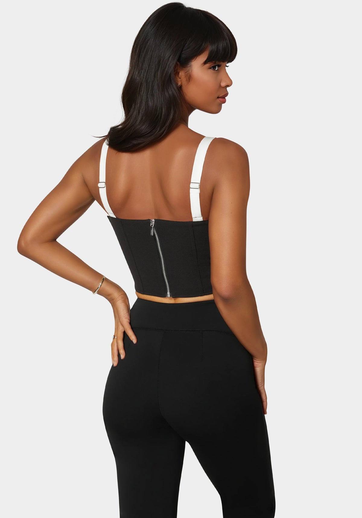 Bebe Corset Knit Top
