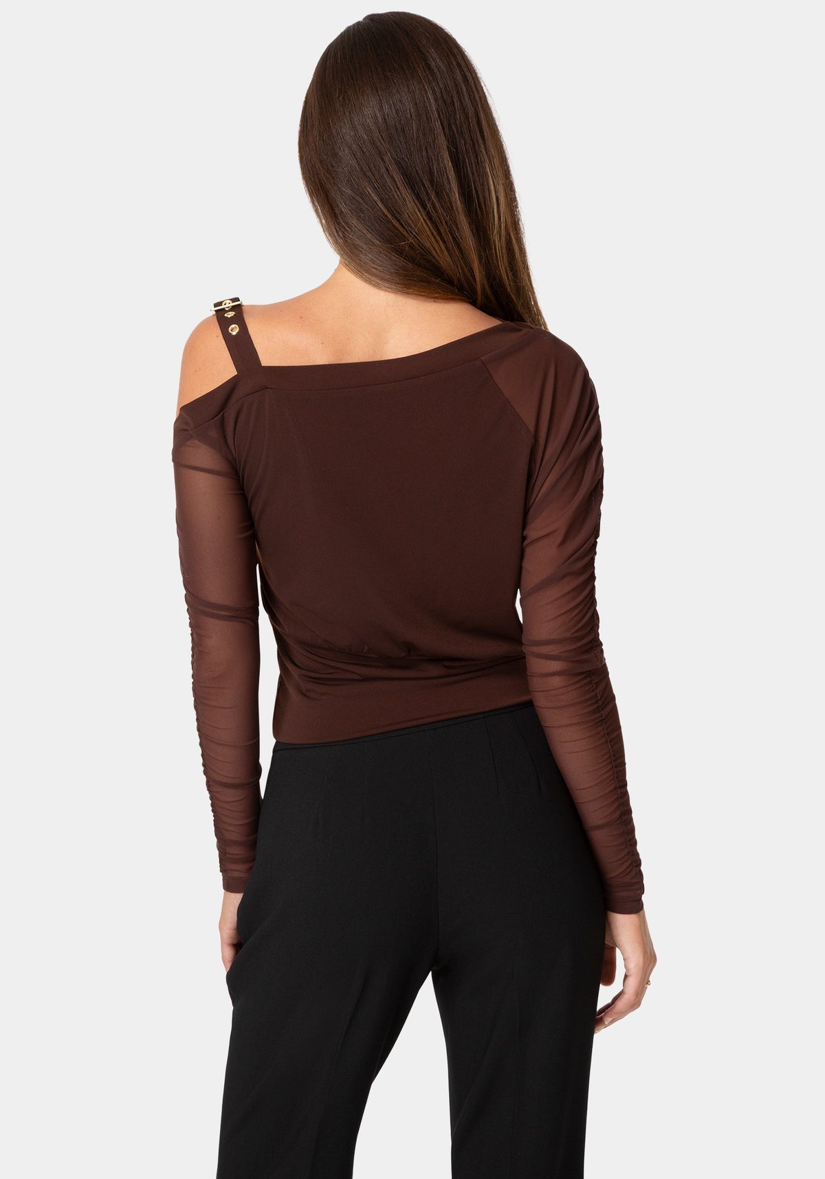 Asymmetrical Long Sleeves Knit Top
