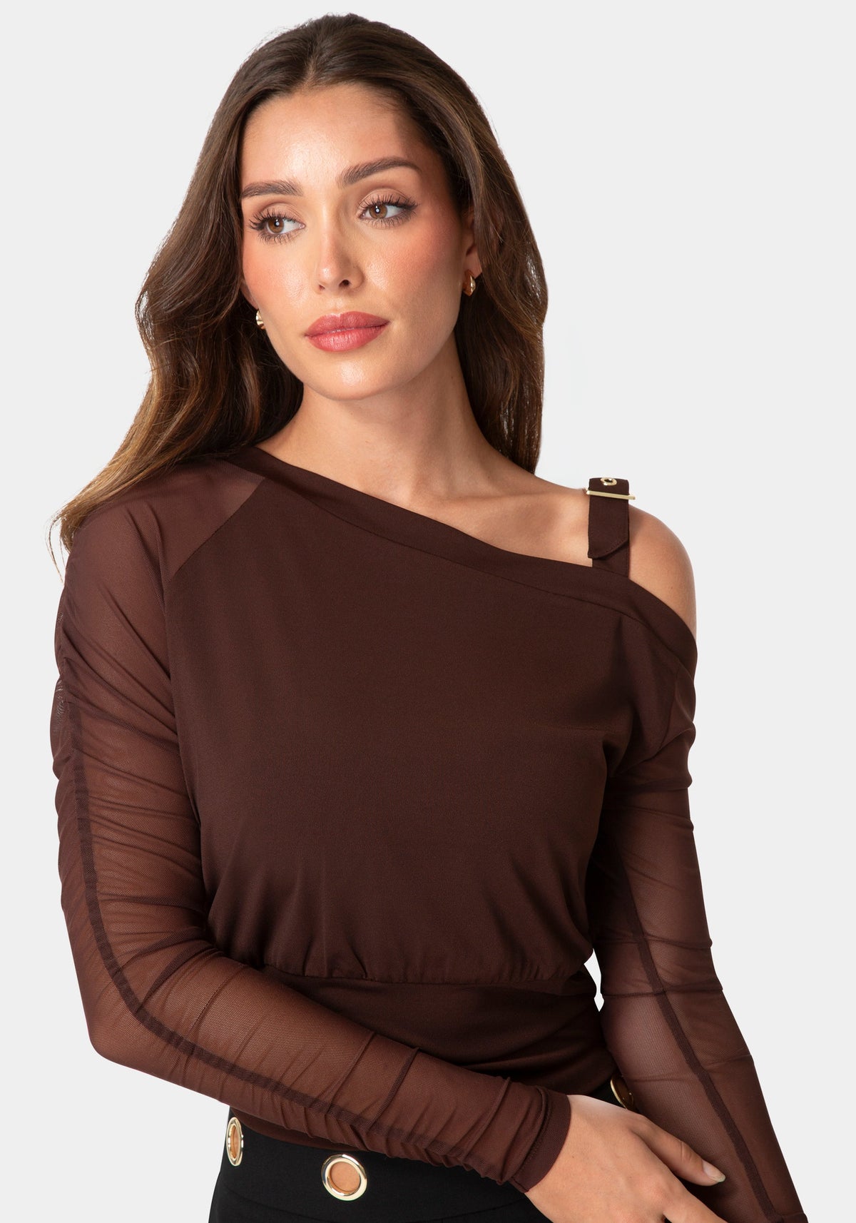Asymmetrical Long Sleeves Knit Top