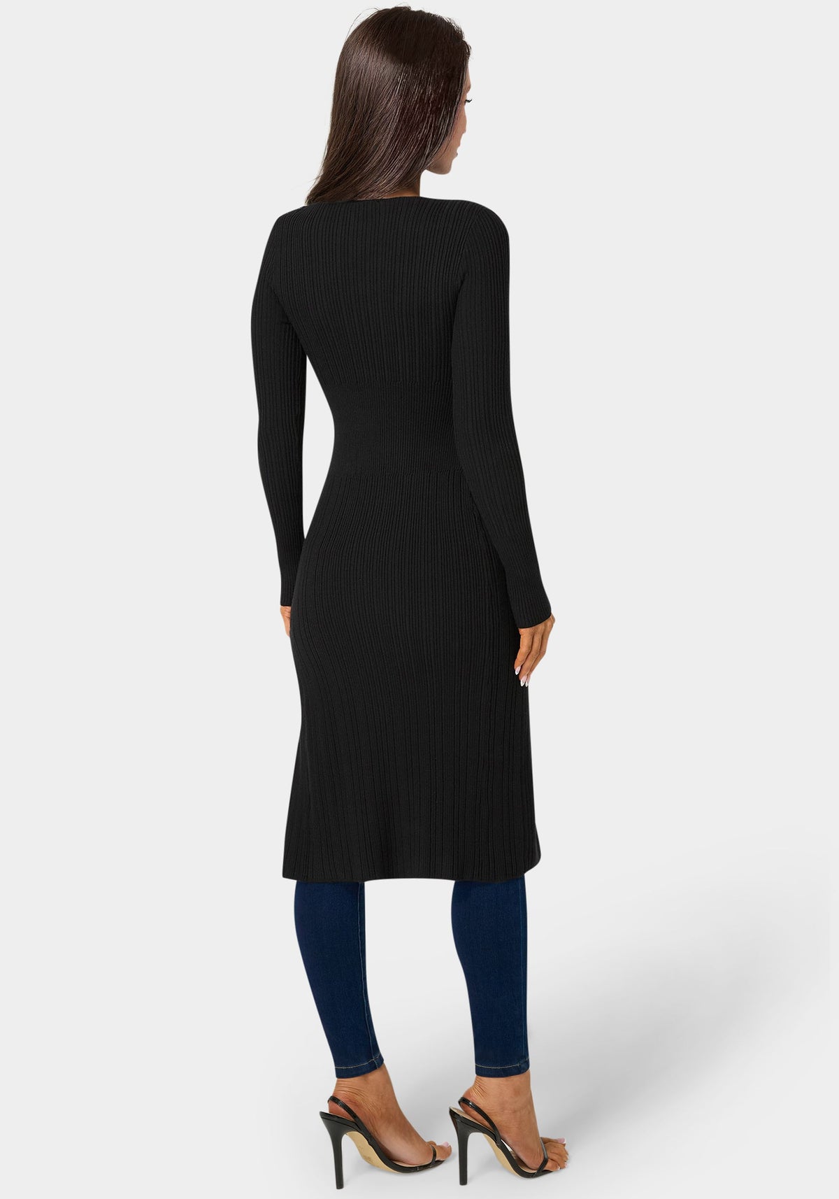 Bebe Long Body Side Slit Sweater