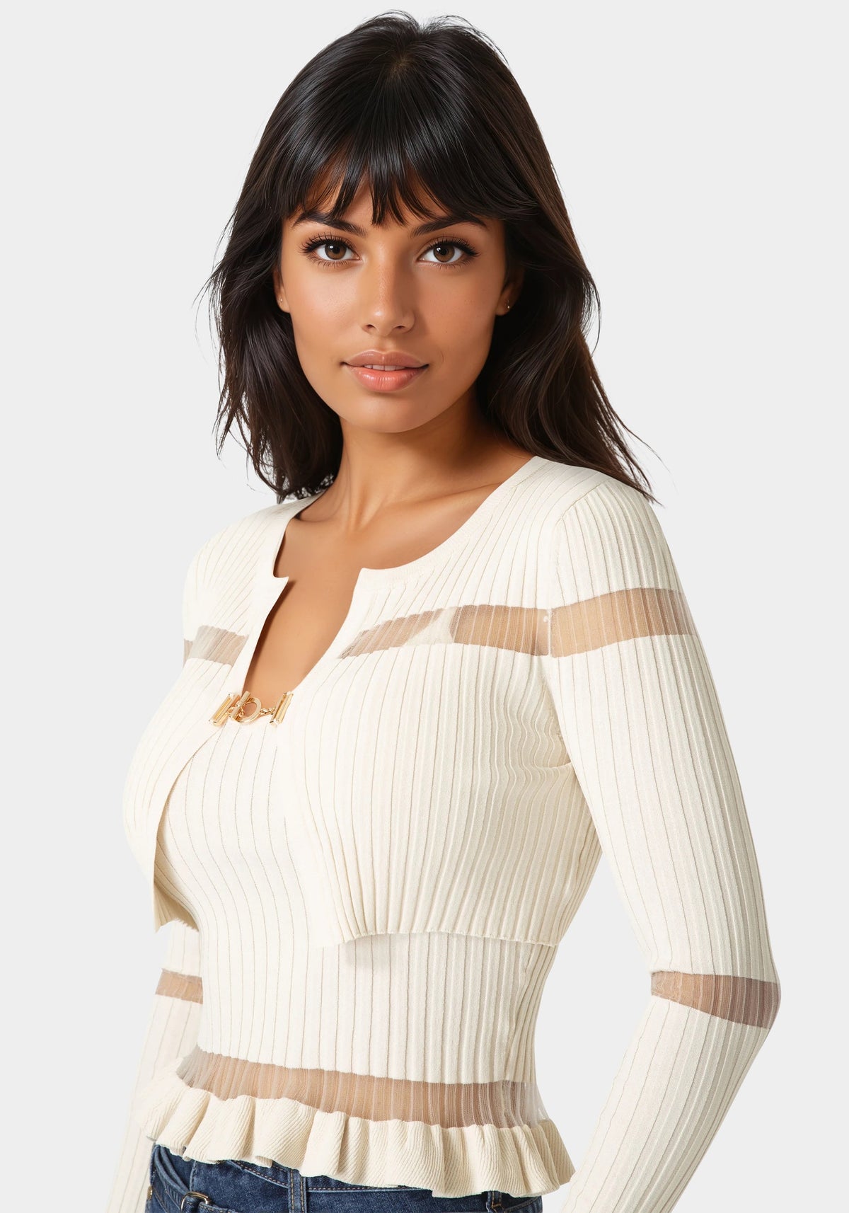 Bebe Two-Piece Knit Top Set
