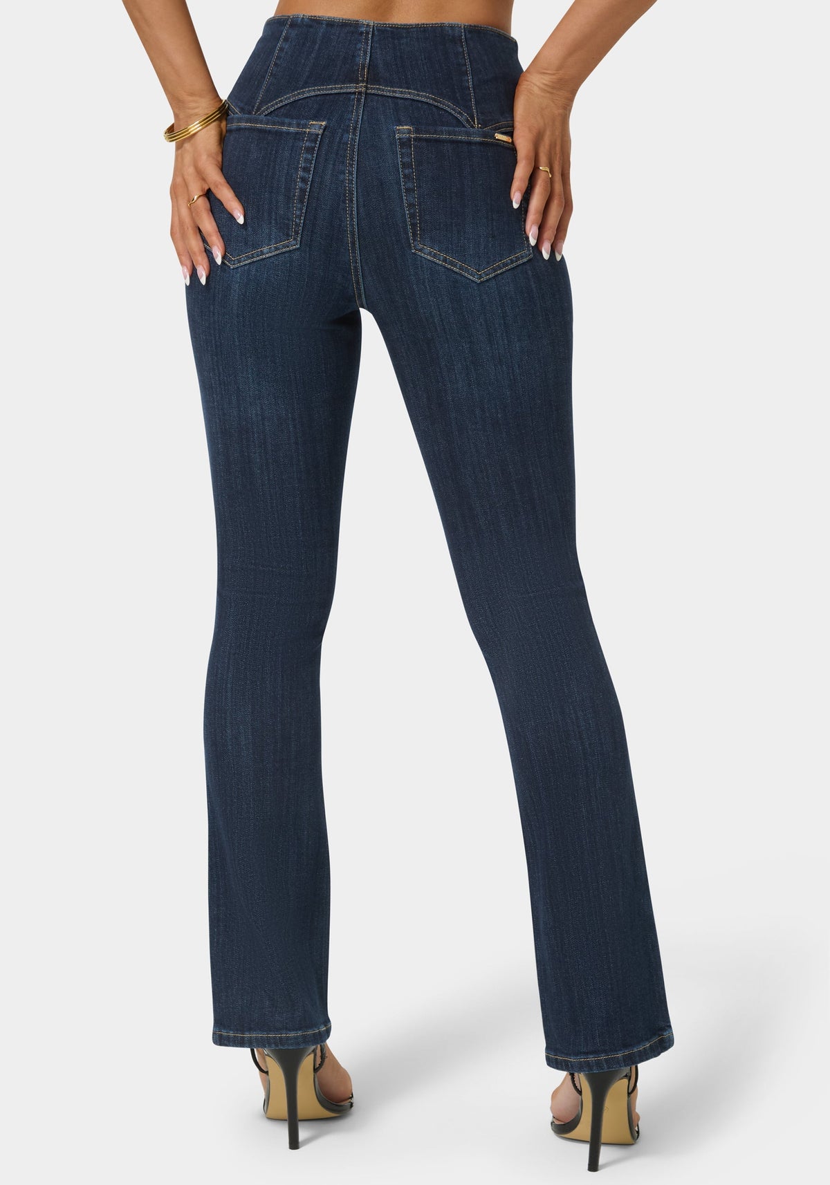 Bebe Natural Waist Mini Bootcut Leg Jeans