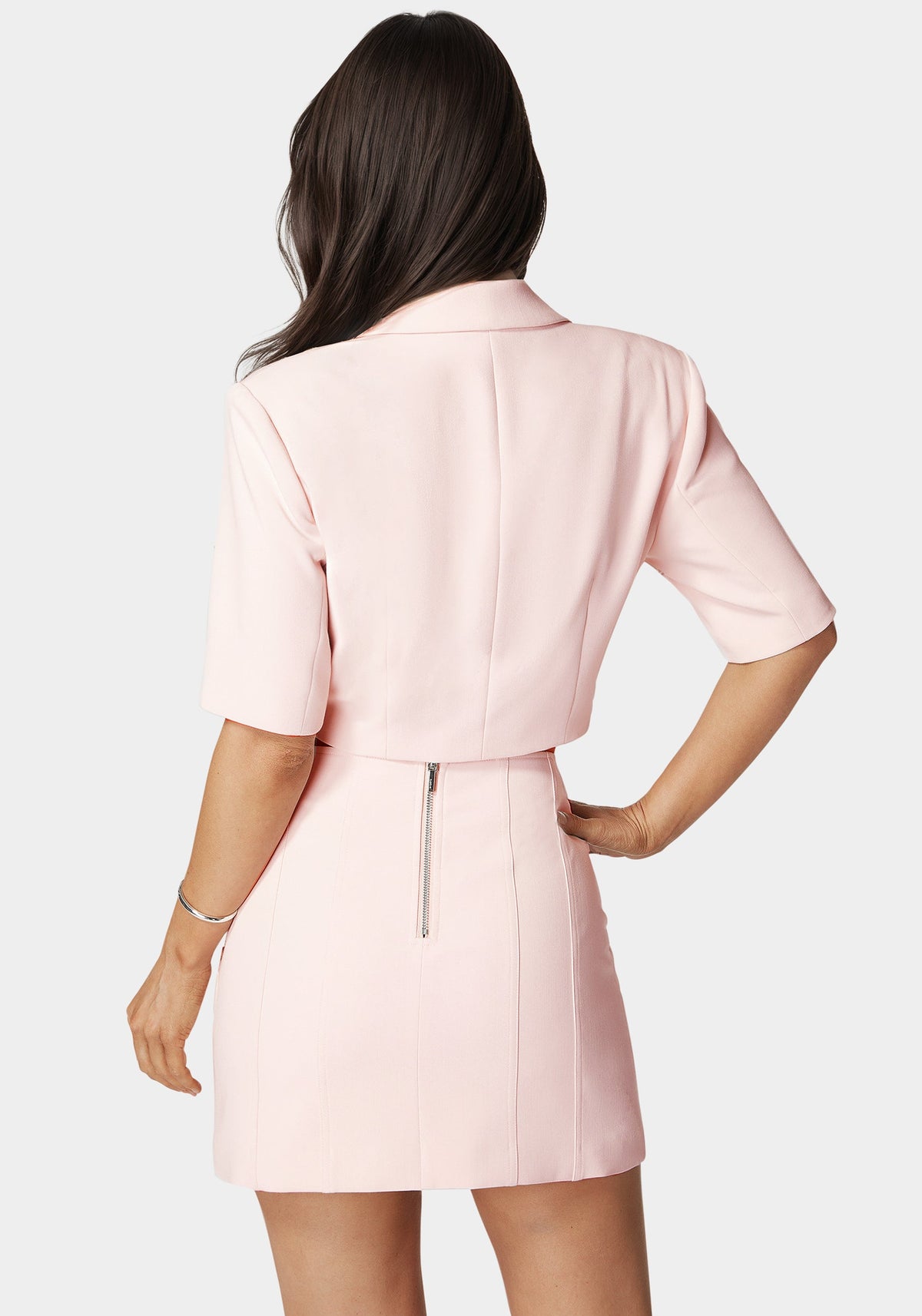 Bebe Cropped Short-Sleeve Blazer