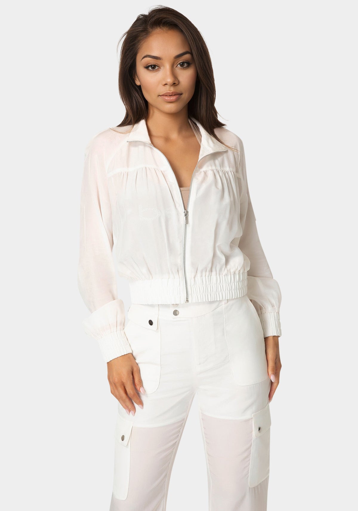 Bebe Light Bomber Jacket