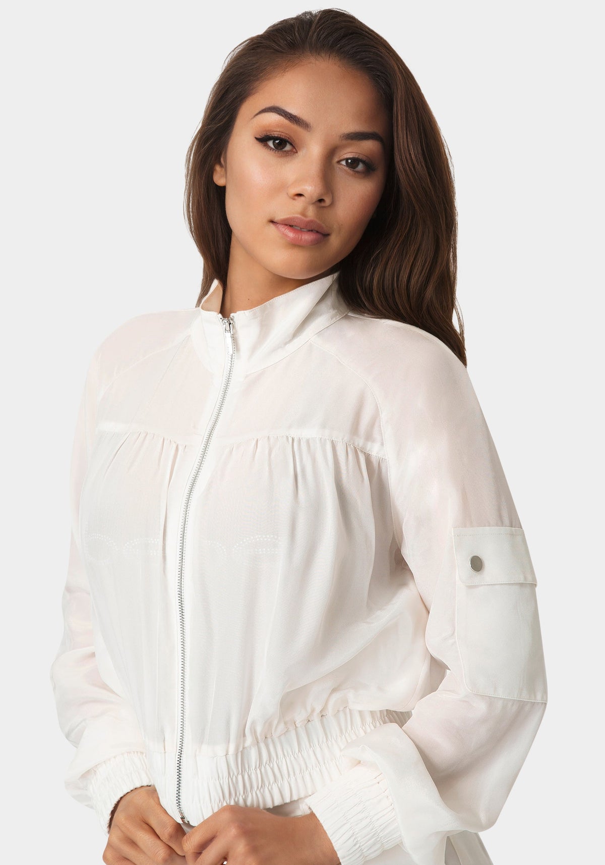 Bebe Light Bomber Jacket
