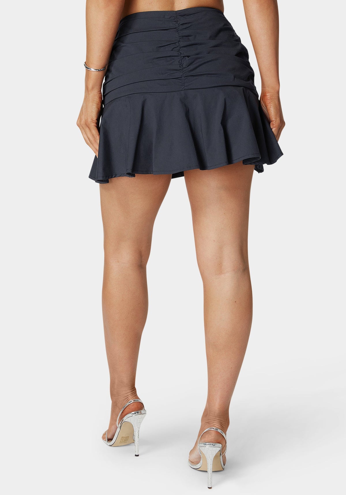 Bebe Ruched Mini Skort