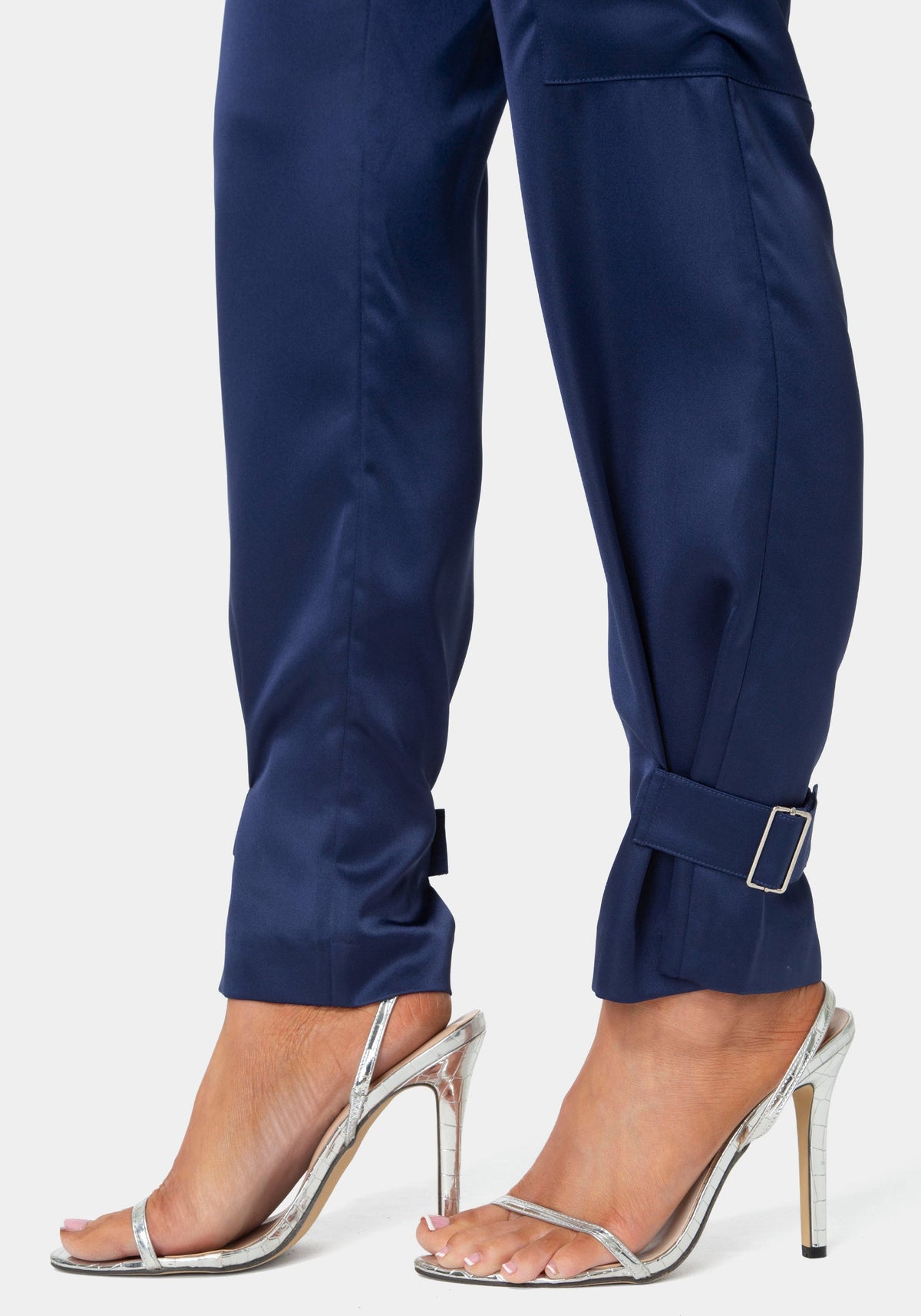 Bebe Satin Cargo Jogger