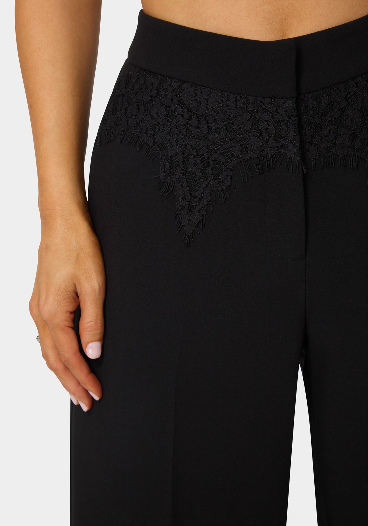 Bebe Tailored High Waist Palazzo Leg Pant