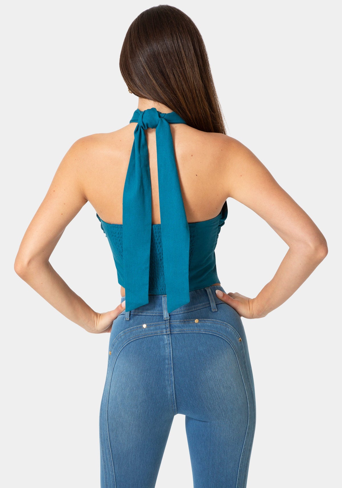Bebe Versatile Scarf Linen Top