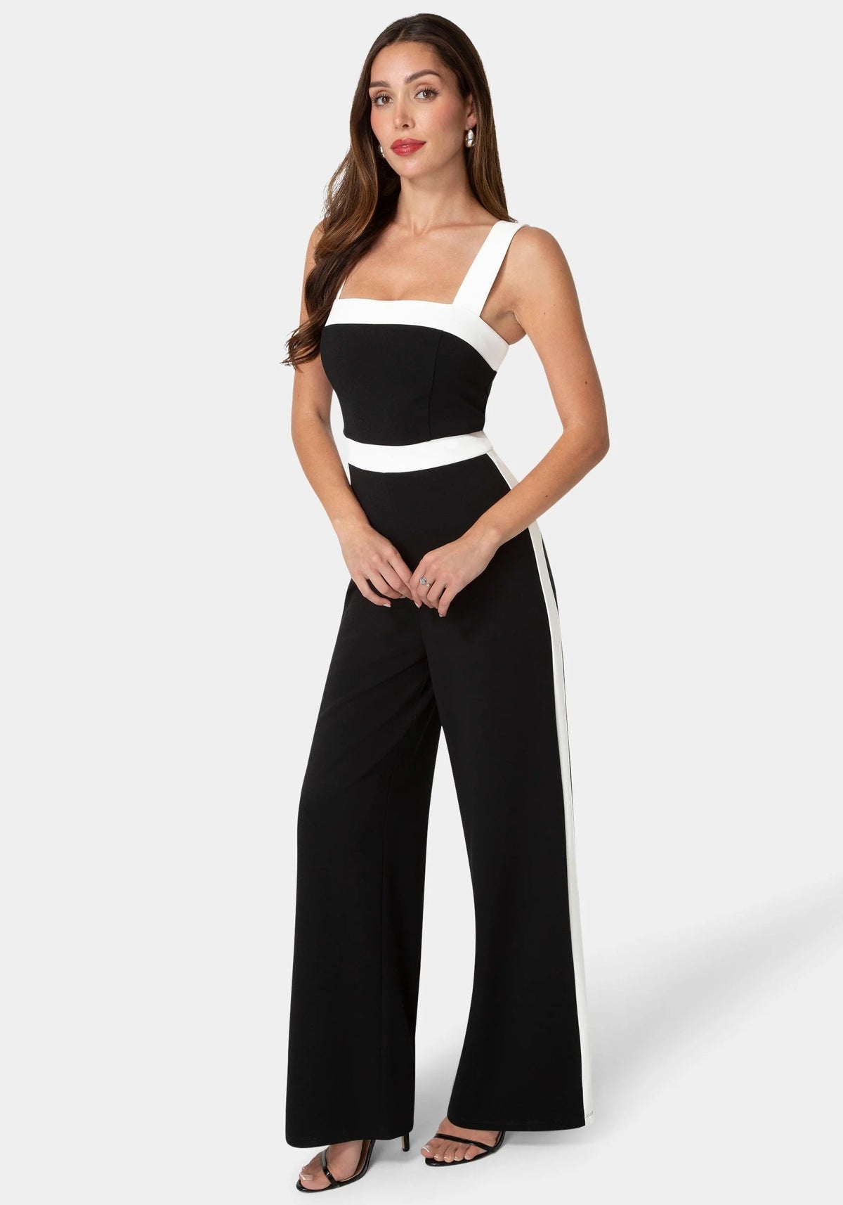 Bebe Colorblock Square Neck Jumpsuit