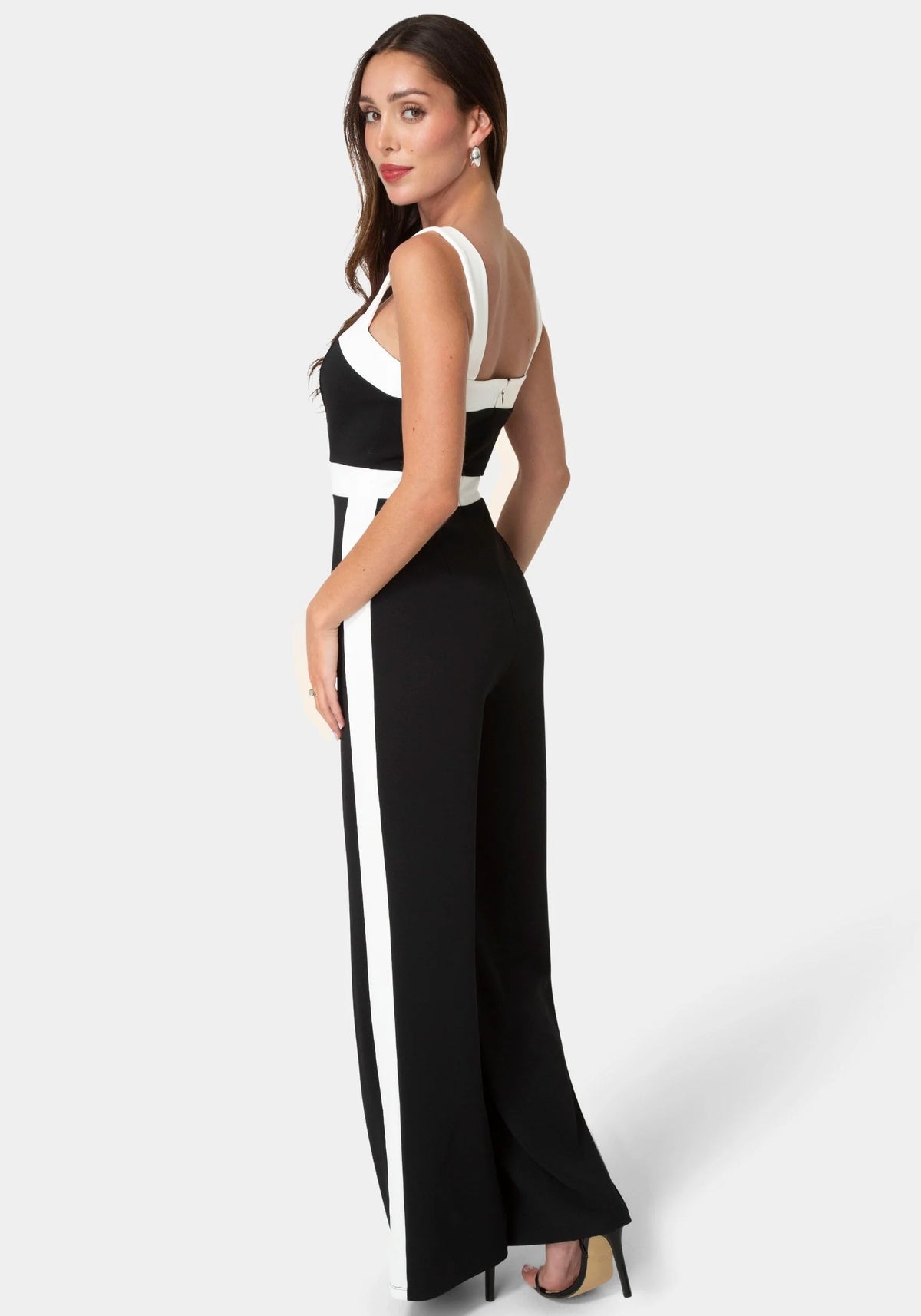 Bebe Colorblock Square Neck Jumpsuit